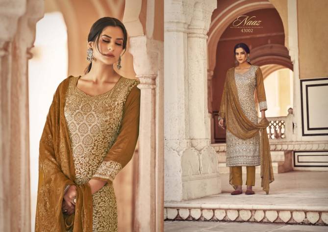 Rk Gold Naaz Heavy Festive Wear Jam Cotton Designer Dress Material Collection